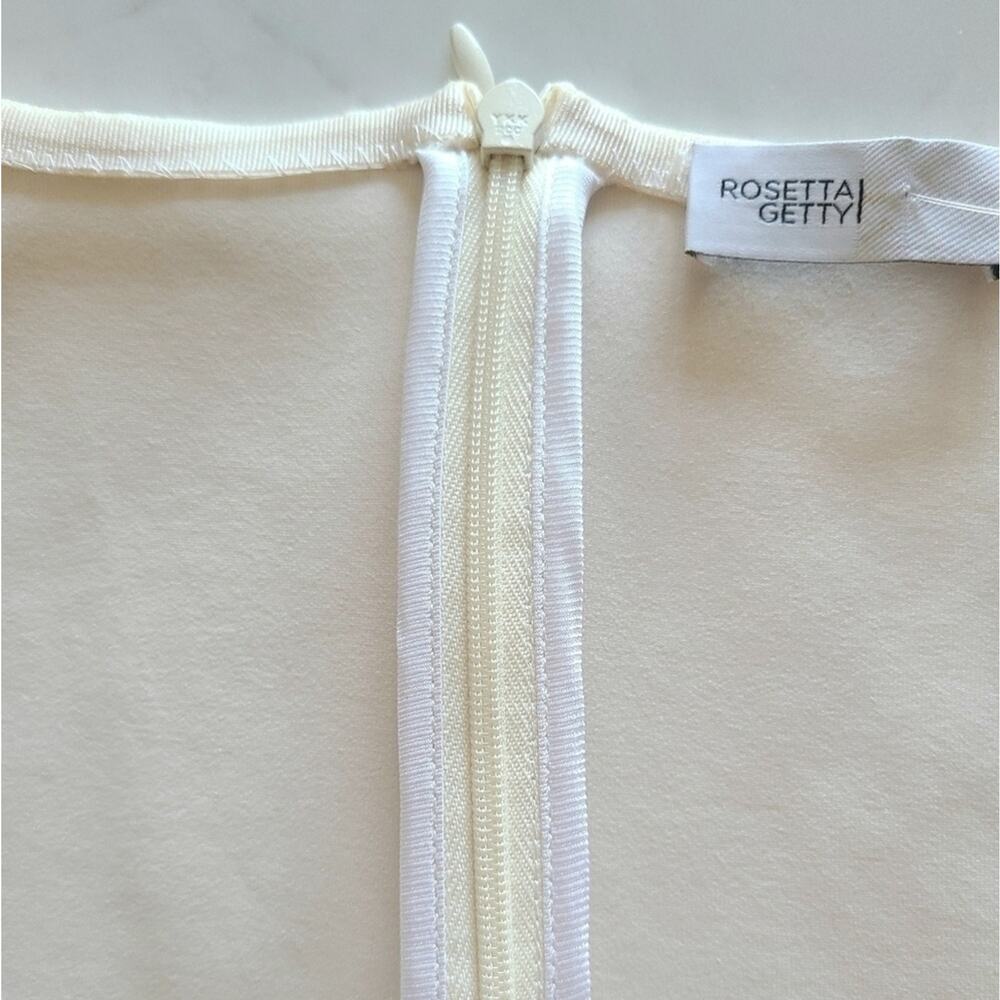 Rosetta Getty Parchment Ivory Scuba Sweetheart Neck Top Size Large NWT $695 - Picture 13 of 16